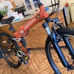 LAND ROVER 前後サスペンション付き】18段変速 26インチ折りたたみ