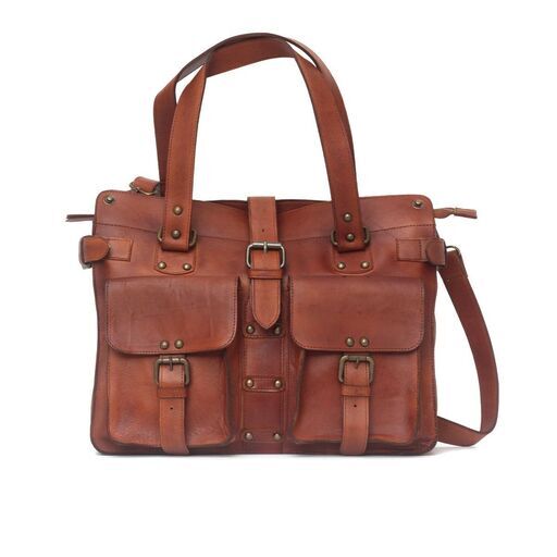 牛革2WAY大容量ユニセックスショルダーバッグ・ハンドバッグ Cow Leather Shoulder/Hand Bag