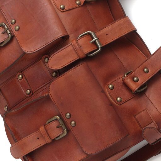 牛革2WAY大容量ユニセックスショルダーバッグ・ハンドバッグ Cow