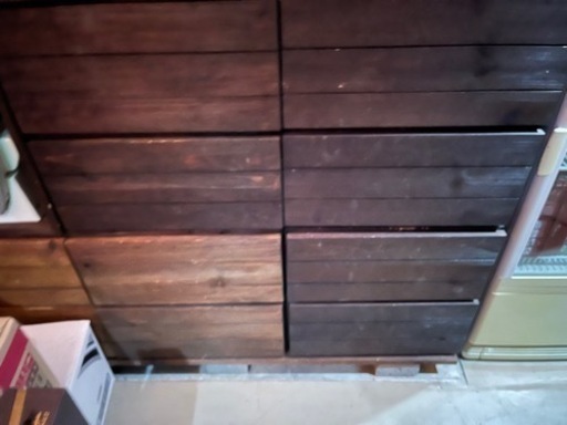 木製　引き出し付きボックス
