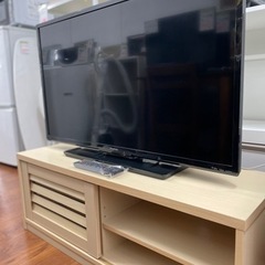 送料・設置込み　液晶テレビ(TV台付き)　40型　FUNAI 2...