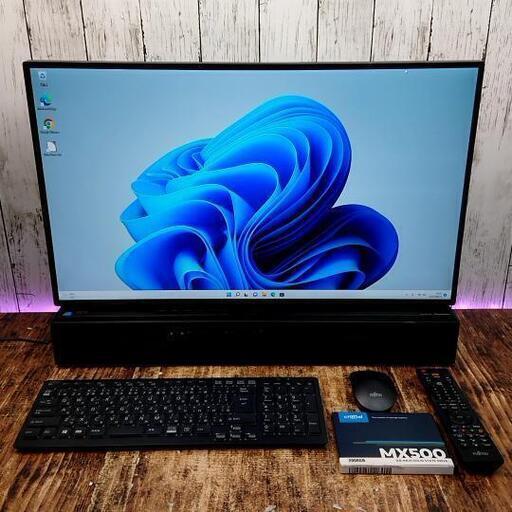 【動作確認済】富士通 一体型 FH90/C3 Windows11 新品 SSD 2TB Intel Cori7 8750H 2.20GHz-4.10GHz 27インチ メモリ 16GB パソコン