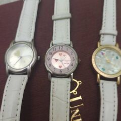 【値下げ】白ベルト　3本セット　レディース腕時計