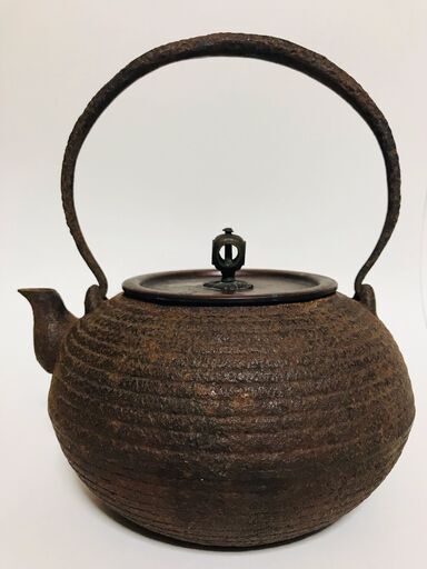 希少中の希少★昭和二十五年国勢調査記念　時代古作鉄瓶　博物館級　骨董品　アンティーク