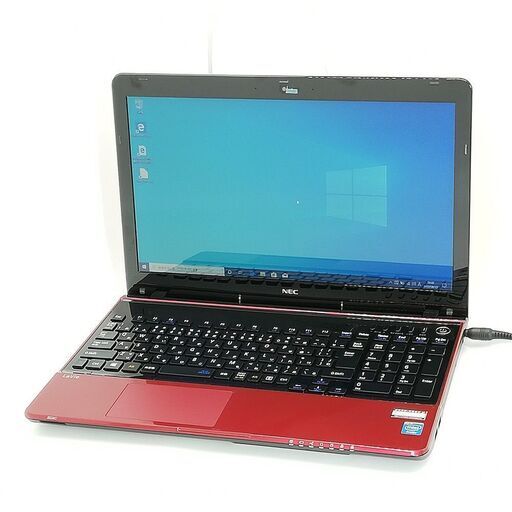 新品SSD レッド ノートパソコン NEC PC-LS150RSR 中古美品 15.6型 第3世代 Core i3 4GB 無線 Webカメラ Windows10 Office