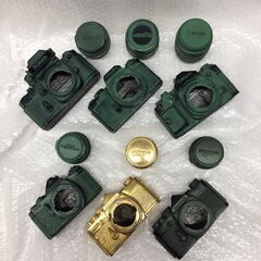 大昔の実物大のカメラ置物　鋳物 大昔の実物大のカメラ置物 鋳物