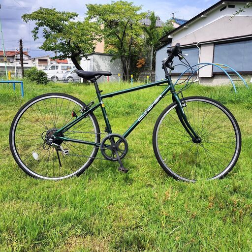 ディープリム仕様！6段変速クロスバイク ニッケルシルバー ディープリム仕様！6段変速クロスバイク ニッケルシルバー