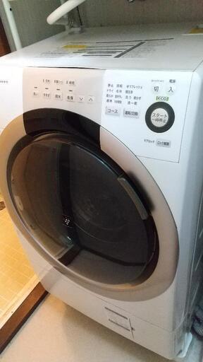 シャープドラム式乾燥洗濯機ES−S70 プラズマクラスター内蔵　動作ＯＫ