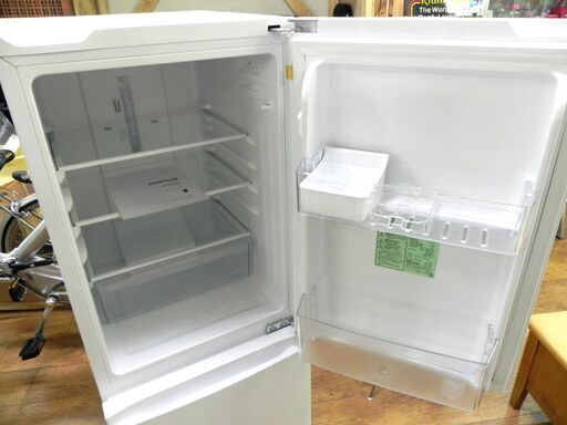 ユーイング(U-ING) 2ドア電気冷凍冷蔵庫 110リットル UR-F110F(W)