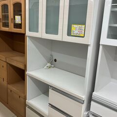 入江木工/3面レンジボード/キッチンボード/キッチン収納/ホワイト】