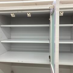 入江木工/3面レンジボード/キッチンボード/キッチン収納/ホワイト】