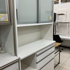 【松田家具/2面レンジボード/キッチンボード/キッチン収納/ホワ...