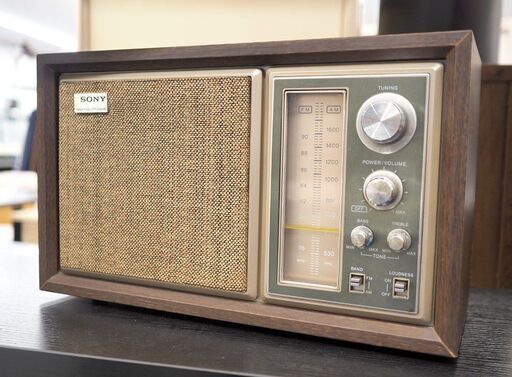 動作確認済 SONY/ソニー ICF-9250 AM/FMラジオ 2バンドラジオ 木製枠
