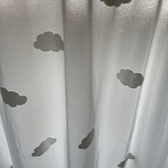 カーテン、レースカーテン、雲