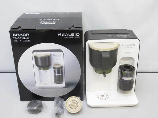 ss4045　未使用品　シャープ　ヘルシオ　お茶PRESSO　TE-GS10A-W　ホワイト系　SHARP　HEALSIO　お茶メーカー　お茶プレッソ　元箱入り　白　お茶うす　挽く・沸かす・点てる　茶葉を粉末に