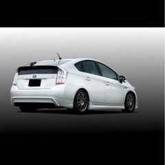 30プリウス　前期　シルバー　塗装品　ハーフエアロ3点セット＋デイライト　フロントハーフエアロ　サイドステップ　リアハーフエアロ