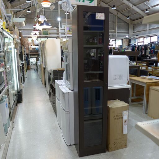 書棚  本棚 ブックラック ガラス扉 【モノ市場東海店】 141