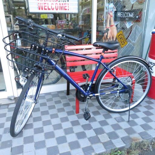 DCM カゴ付き パンクしにくいクロスバイク 27インチ 自転車 │江別市のリサイクルショップドロップ
