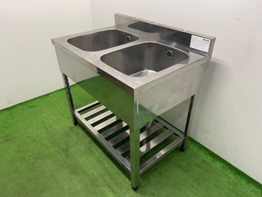 J9★アズマ★2槽シンク 業務用 流し台 厨房機器 飲食店 厨房 店舗用 t0470171500331_1.jpg