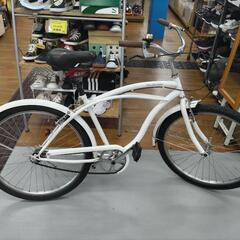 J030  ビーチクルーザー自転車  21technology  26インチ  ホワイト