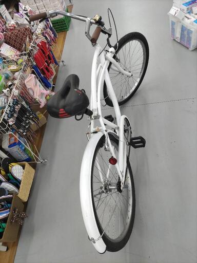 J030  ビーチクルーザー自転車  21technology  26インチ  ホワイト J030 ビーチクルーザー自転車 21technology 26インチ ホワイト