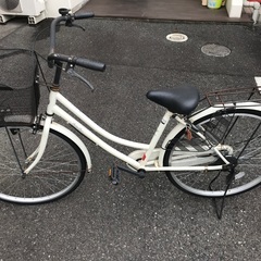 自転車　26インチ　ホワイト
