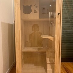 TopCloud 猫 ケージ キャットケージ 2段 木製フレーム