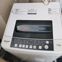 洗濯機　ハイセンス　5.5kg 全自動洗濯機   HW-T55C