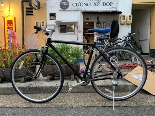 　ＷＥＥＤＥＮＤ　ＢＩＫＥ　クロスバイク　フレーム　アルミ　700cx28 黒　7変速　前のタイヤ　新品　サイド　新品