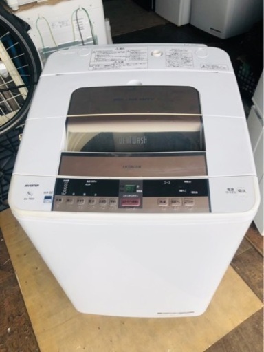 配送可能　日立　全自動洗濯機　(8kg)　シャンパン　BW-T800