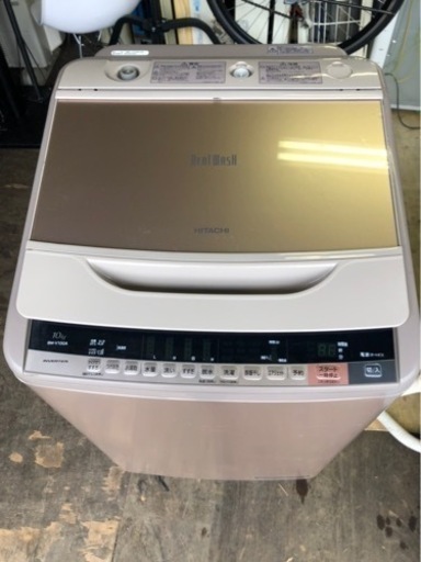 配送可能　日立 HITACHI BW-V100A N [ビートウォッシュ 全自動洗濯機 （10kg） シャンパン]