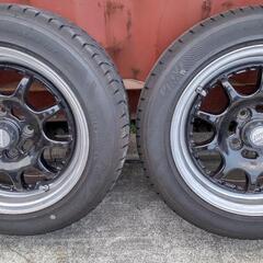 (取引中)スプリントハート&BSプレイズ  14x6.5J+45 100-4H  185/55-14 4本セット