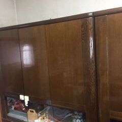 引き取り希望 岐阜県穂積市より 中古 食器棚 木製 2個セット 高さ