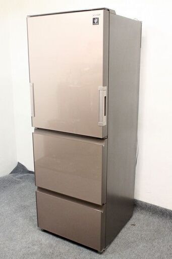 シャープ どっちもドア 3ドア冷凍冷蔵庫 350L SJ-GW35C-T メタリックブラウン 2017年製 中古家電 店頭引取歓迎 R6332)