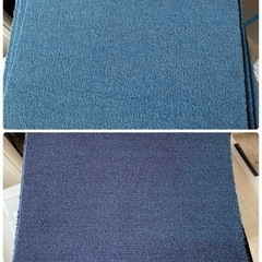 【決定】ニトリ　タイルカーペット 水色と紺色セット 50cm×50cm