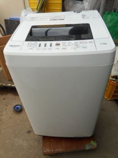 G394　ハイセンス　全自動洗濯機　4.5KG　  HW-T45C  ２０１８年製