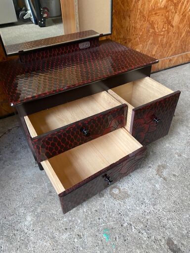 14一面エレガンス ナラ色 ドレッサー完成品 アンティークドレッサー