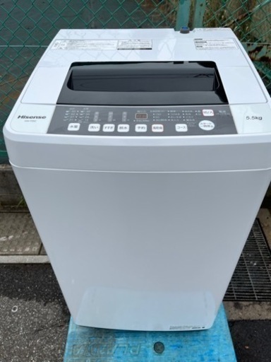 高年式 2020年製 美品 HISENSE ハイセンス 5.5kg 全自動洗濯機【HW-T55C】風乾燥 槽洗浄 毛布 説明書付