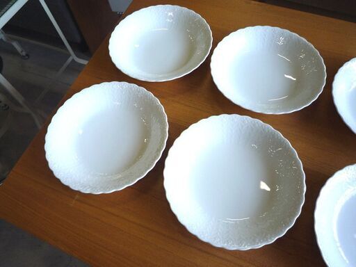 ナルミ プレート シルキーホワイト 皿 直径 約26.5cm 12枚セット 中古