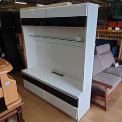 松田家具　ジュピター　ダウンライト付きハイタイプTVボード【愛品倶楽部柏店】