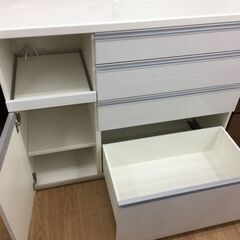 パモウナ 食器棚 ホワイト H210×W120×D50 クリーニング済み KJ862