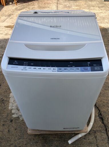 HITACHI 全自動洗濯機 ビートウォッシュ BW-V80A 8kg 2016年製 J08095