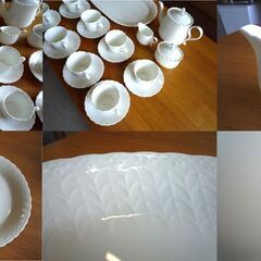 ナルミ シルキーホワイト カップ＆ソーサー 8客 ポット シュガーポット