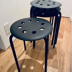 IKEA スツール MARIUS 黒 