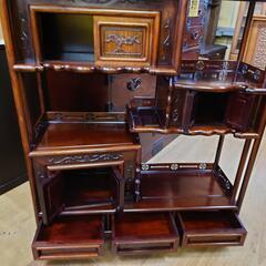 販売価格見直し済！【愛品倶楽部柏店】花梨材 飾り棚