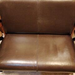 アジアンソファ　インドネシア　ジャワ島ハンドメイド　本革ソファ