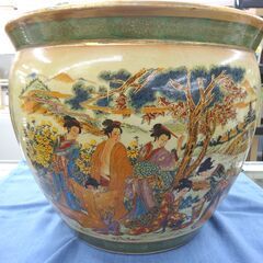 火鉢 壺 メダカ 睡蓮鉢 花蝶窓浮世絵 金魚 水瓶 メダカ鉢 金魚鉢 火鉢