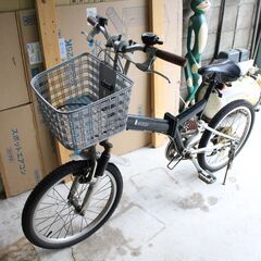 中古自転車 20インチ 6段　大阪 岸和田 引取限定 折畳　かご付き 