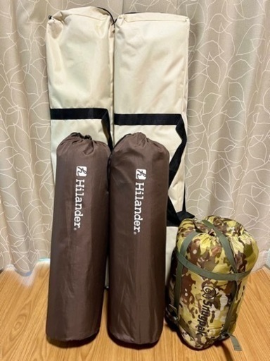 【相模原市緑区】キャンプ用寝具　コット×マット×シュラフセット
