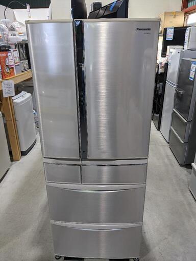 Panasonic 470L 6ドア冷凍冷蔵庫 NR-FTM476S-N 2012年製 足元カバー欠 